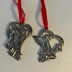 Lenox Angel Love & Peace Ornaments